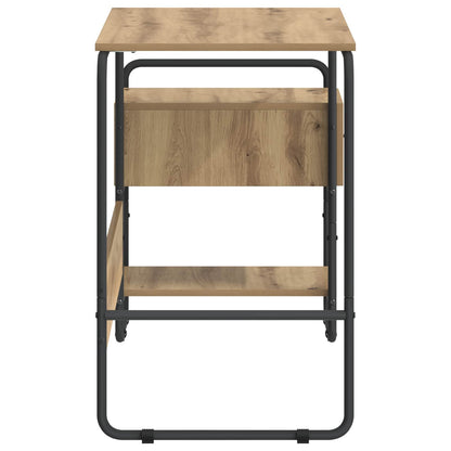 Bureau met opbergruimte Artisanaal eiken 131,5 x 50 x 75,5 cm