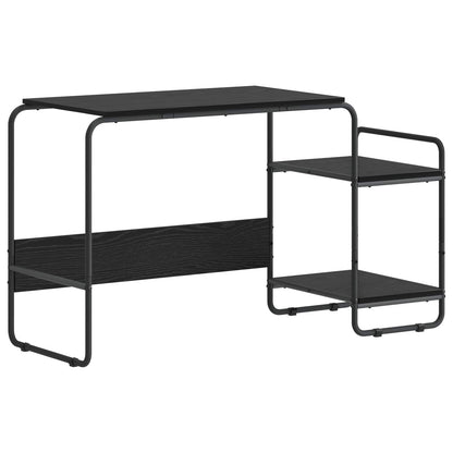 Bureau met opbergruimte Zwart eiken 131.5 x 50 x 75.5 cm