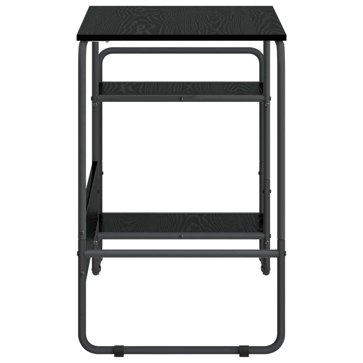 Bureau met opbergruimte Zwart eiken 131.5 x 50 x 75.5 cm