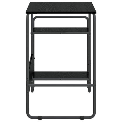 Bureau met opbergruimte Zwart eiken 131.5 x 50 x 75.5 cm