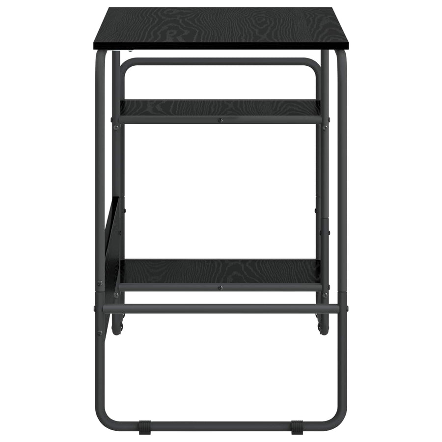 Bureau met opbergruimte Zwart eiken 131.5 x 50 x 75.5 cm