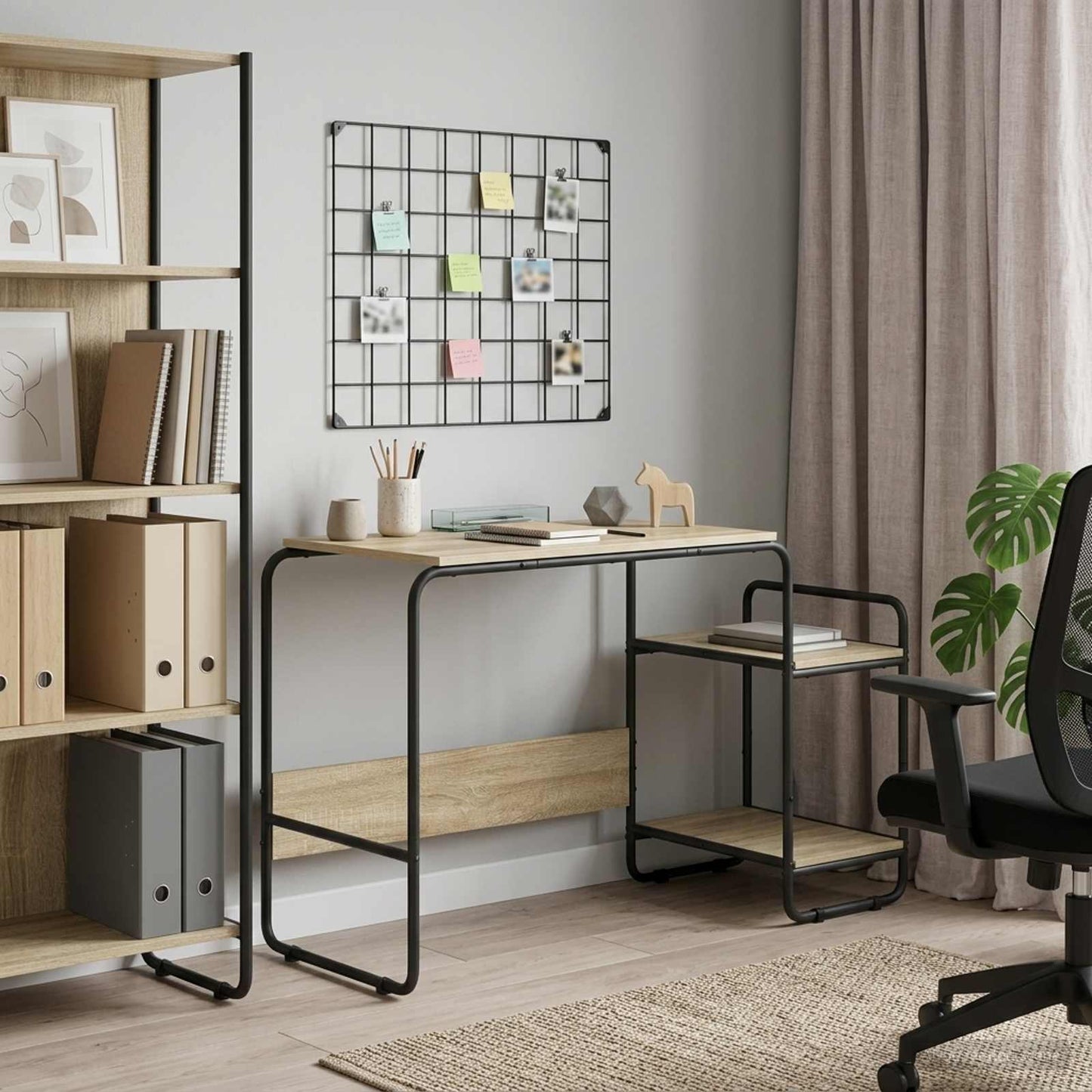 Bureau met opbergruimte Sonoma Eiken 131.5 x 50 x 75.5 cm