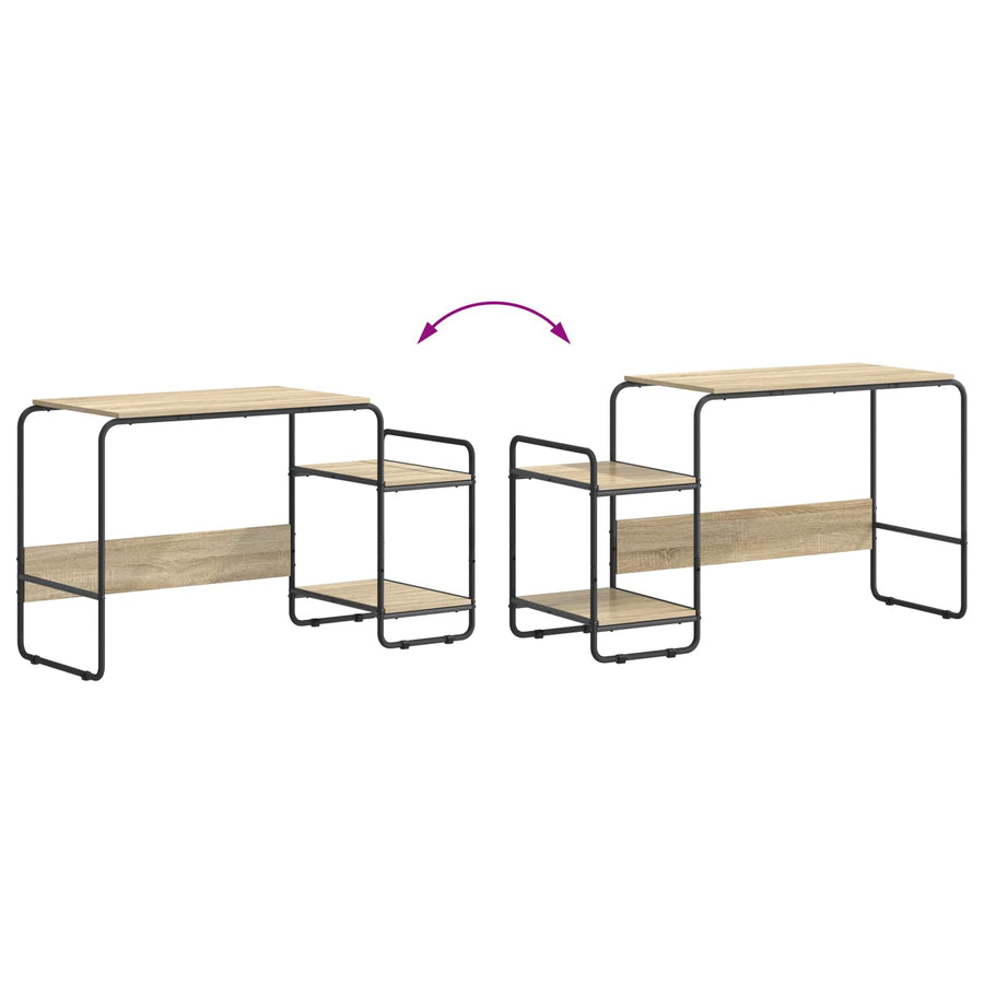 Bureau met opbergruimte Sonoma Eiken 131.5 x 50 x 75.5 cm