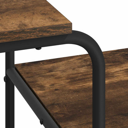 Bureau met opbergruimte Gerookt eiken 131.5 x 50 x 75.5 cm