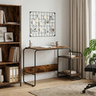 Bureau 131.5x50x75.5 cm gerookt eiken