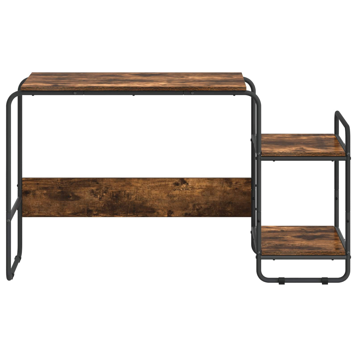 Bureau met opbergruimte Gerookt eiken 131.5 x 50 x 75.5 cm