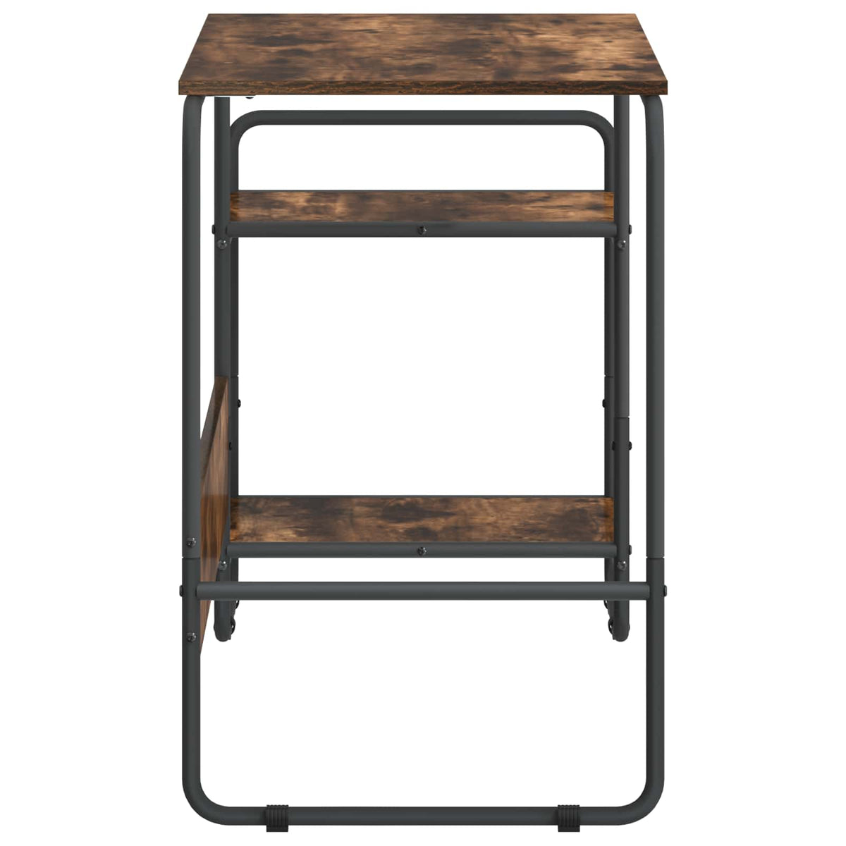 Bureau met opbergruimte Gerookt eiken 131.5 x 50 x 75.5 cm