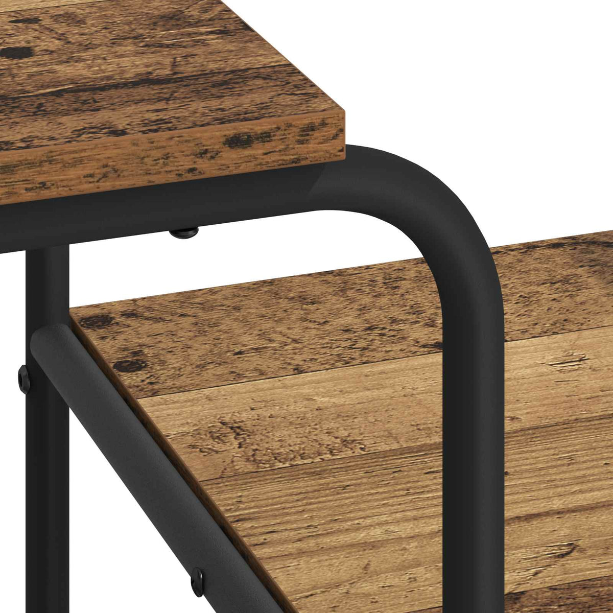 Bureau met opbergruimte Oud hout 131.5 x 50 x 75.5 cm