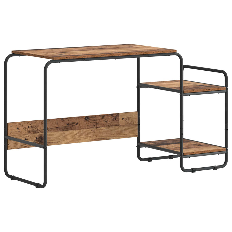 Bureau met opbergruimte Oud hout 131.5 x 50 x 75.5 cm