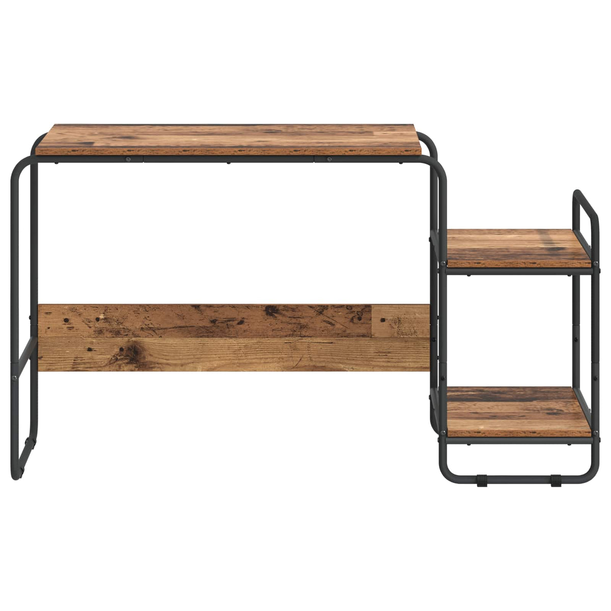 Bureau met opbergruimte Oud hout 131.5 x 50 x 75.5 cm