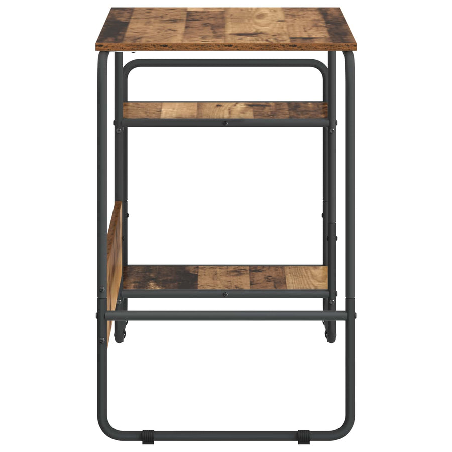 Bureau met opbergruimte Oud hout 131.5 x 50 x 75.5 cm