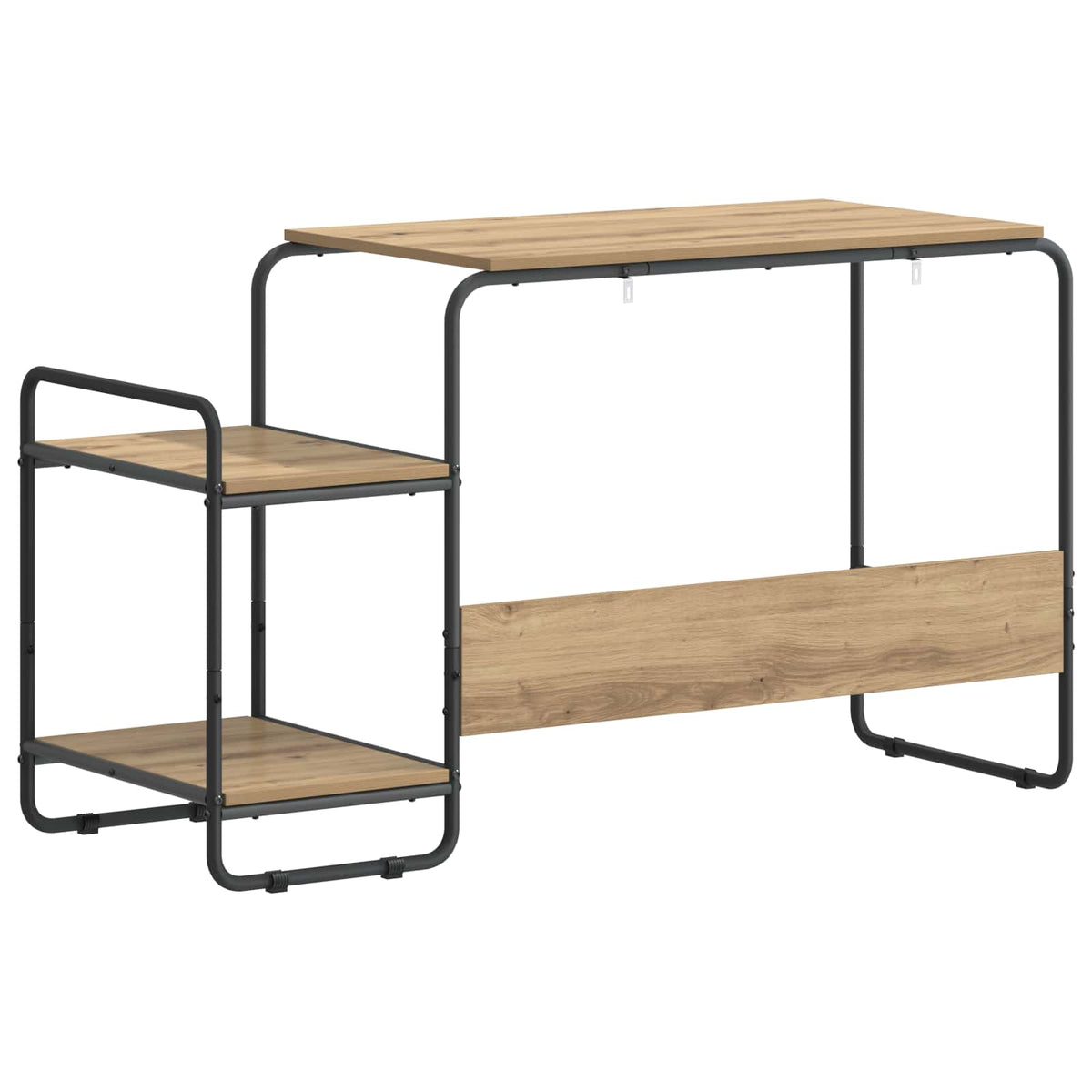 Bureau met opbergruimte Artisanaal eiken 131.5 x 50 x 75.5 cm