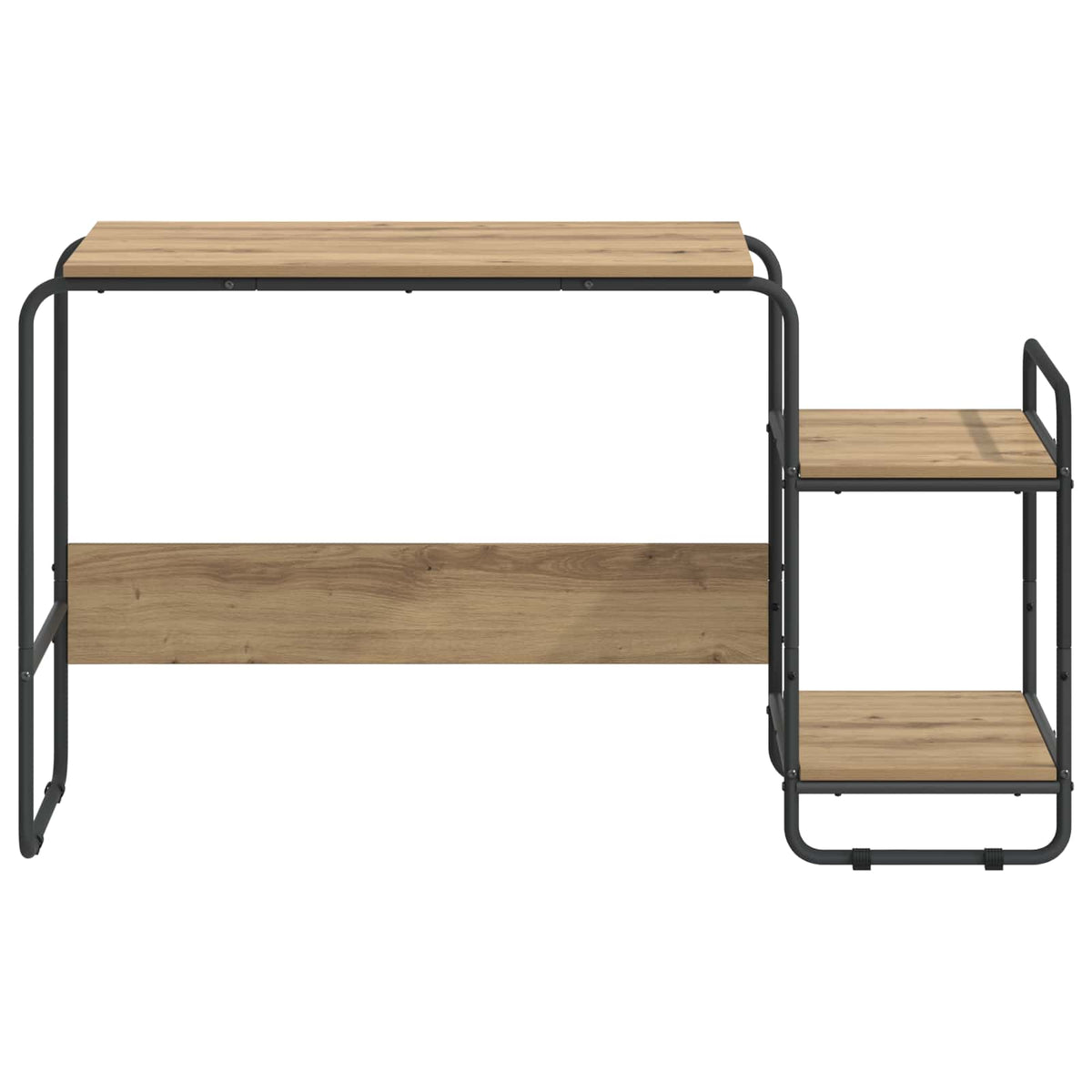 Bureau met opbergruimte Artisanaal eiken 131.5 x 50 x 75.5 cm