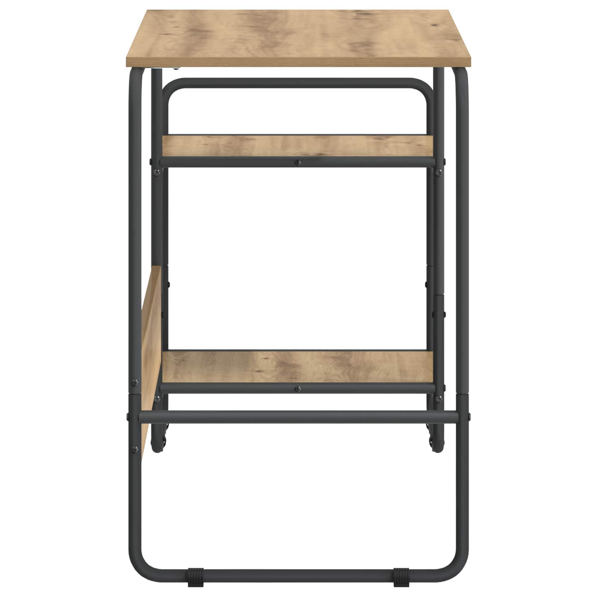 Bureau met opbergruimte Artisanaal eiken 131.5 x 50 x 75.5 cm