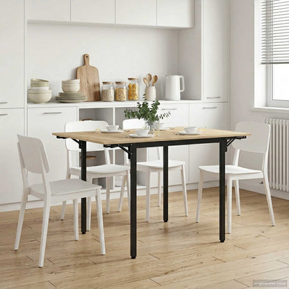 Uitschuifbare eettafel 120 x 81,5 x 75 cm Bewerkt hout