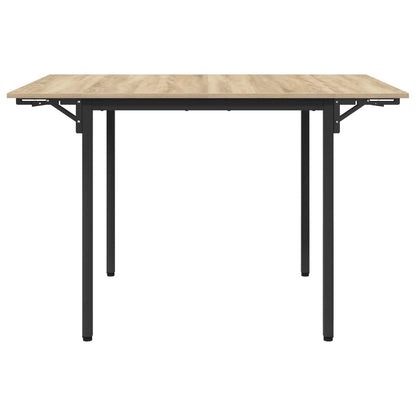 Uitschuifbare eettafel 120 x 81,5 x 75 cm Bewerkt hout