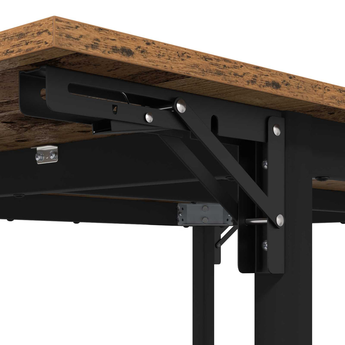 Uitschuifbare eettafel 120 x 81,5 x 75 cm Bewerkt hout Oud hout