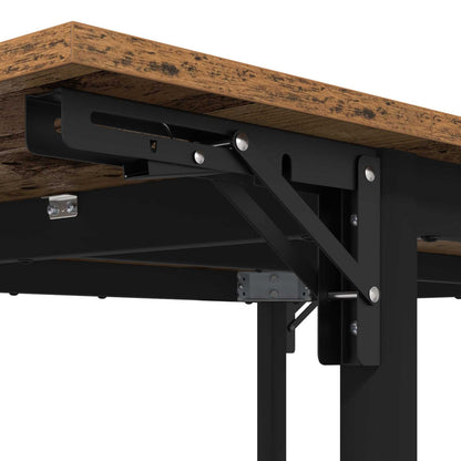 Uitschuifbare eettafel 120 x 81,5 x 75 cm Bewerkt hout Oud hout