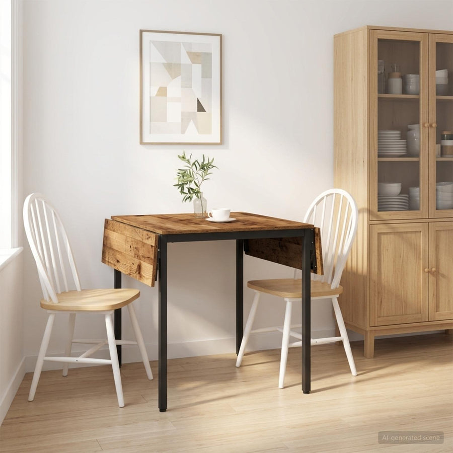 Uitschuifbare eettafel 120 x 81,5 x 75 cm Bewerkt hout Oud hout