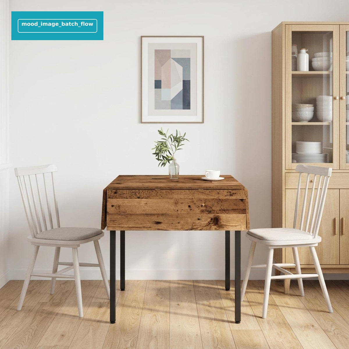 Uitschuifbare eettafel 120 x 81,5 x 75 cm Bewerkt hout Oud hout
