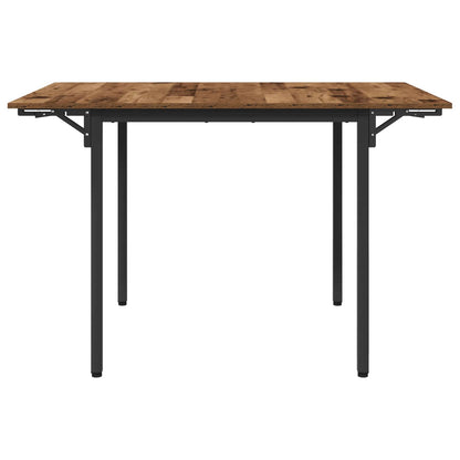 Uitschuifbare eettafel 120 x 81,5 x 75 cm Bewerkt hout Oud hout