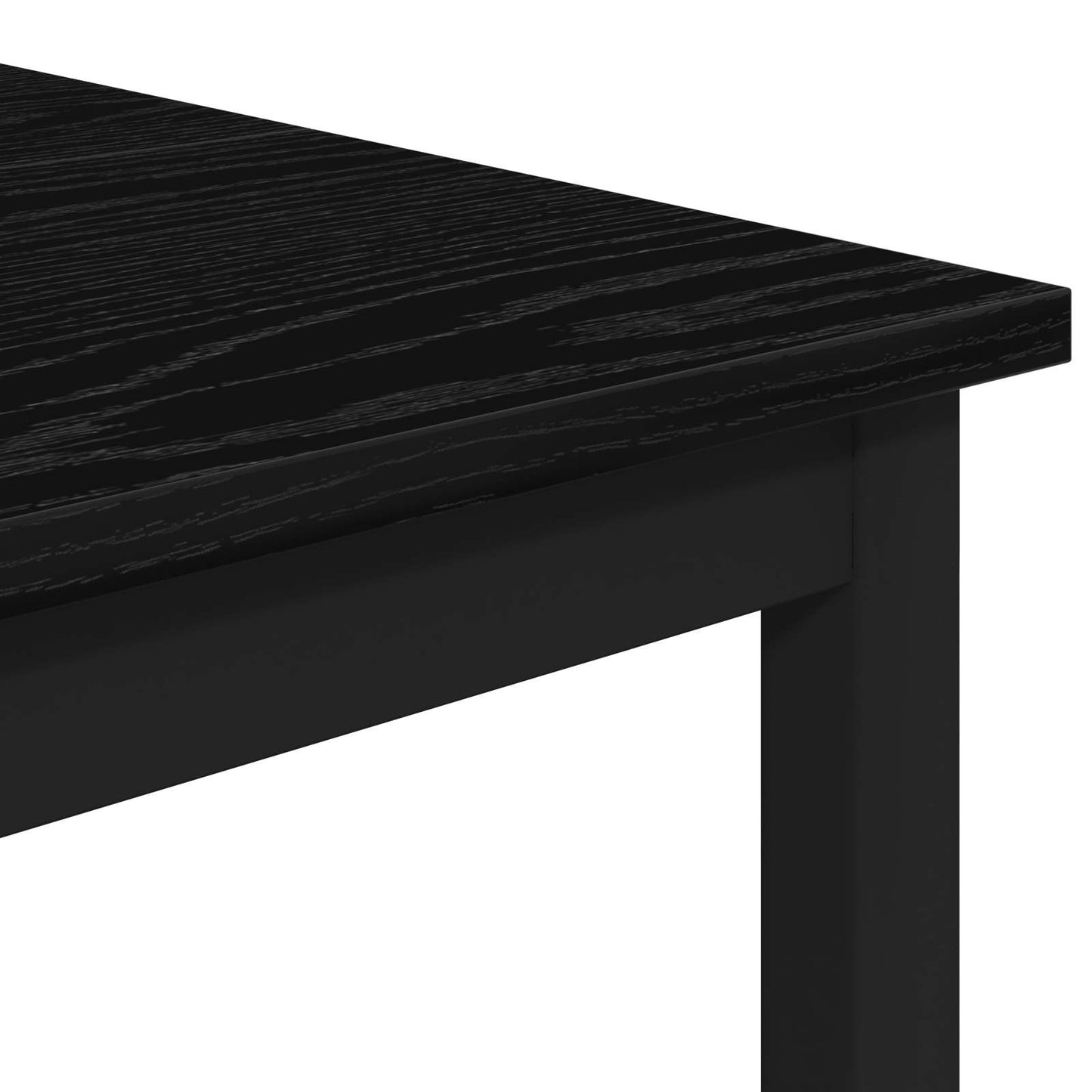 Bartafel 52 x 52 x 90 cm Bewerkt hout Zwart eiken Rechthoekig