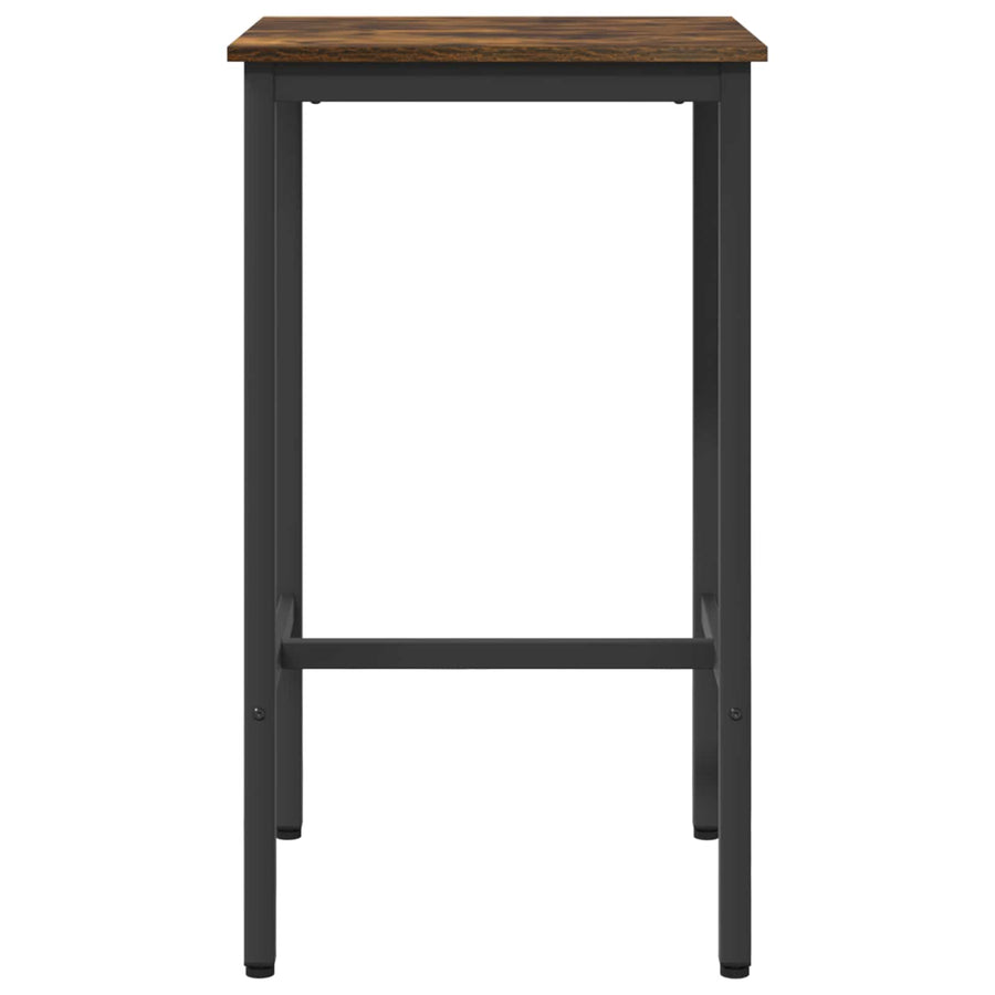 Bartafel 52 x 52 x 90 cm Bewerkt hout Gerookt eiken Rechthoekig