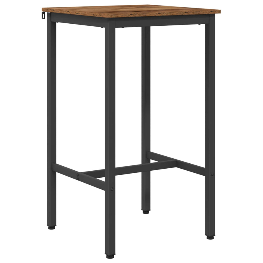 Bartafel 52 x 52 x 90 cm Bewerkt hout Oud hout Rechthoekig