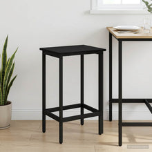 Barkruk Zwart eiken 40 x 32 x 64 cm Bewerkt hout