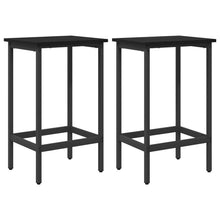 Barkruk 2 st Zwart eiken 40 x 32 x 64 cm Bewerkt hout