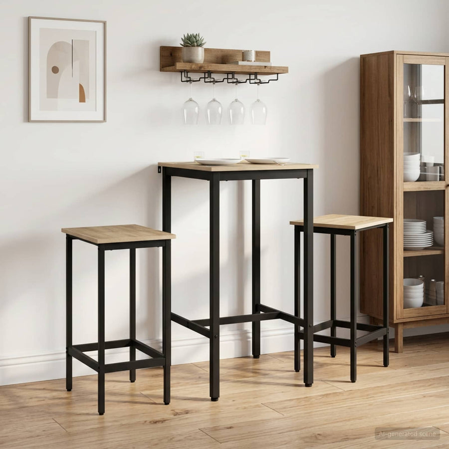 Barkruk 2 st Sonoma Eiken 40 x 32 x 64 cm Bewerkt hout