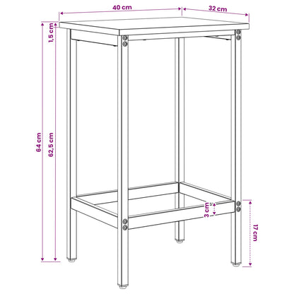 Barkruk 2 st Sonoma Eiken 40 x 32 x 64 cm Bewerkt hout