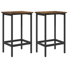 Barkruk 2 st Gerookt eiken 40 x 32 x 64 cm Bewerkt hout