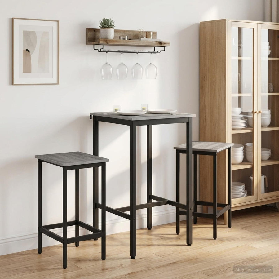 Barkruk 2 st Grijs Sonoma 40 x 32 x 64 cm Bewerkt hout