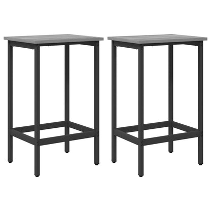 Barkruk 2 st Grijs Sonoma 40 x 32 x 64 cm Bewerkt hout