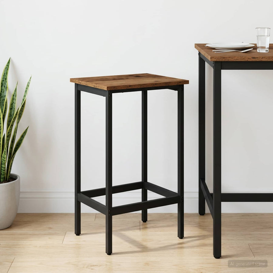 Barkruk Oud hout 40 x 32 x 64 cm Bewerkt hout