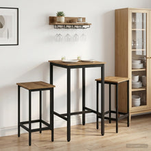 Barkruk 2 st Artisanaal eiken 40 x 32 x 64 cm Bewerkt hout