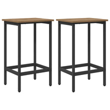 Barkruk 2 st Artisanaal eiken 40 x 32 x 64 cm Bewerkt hout