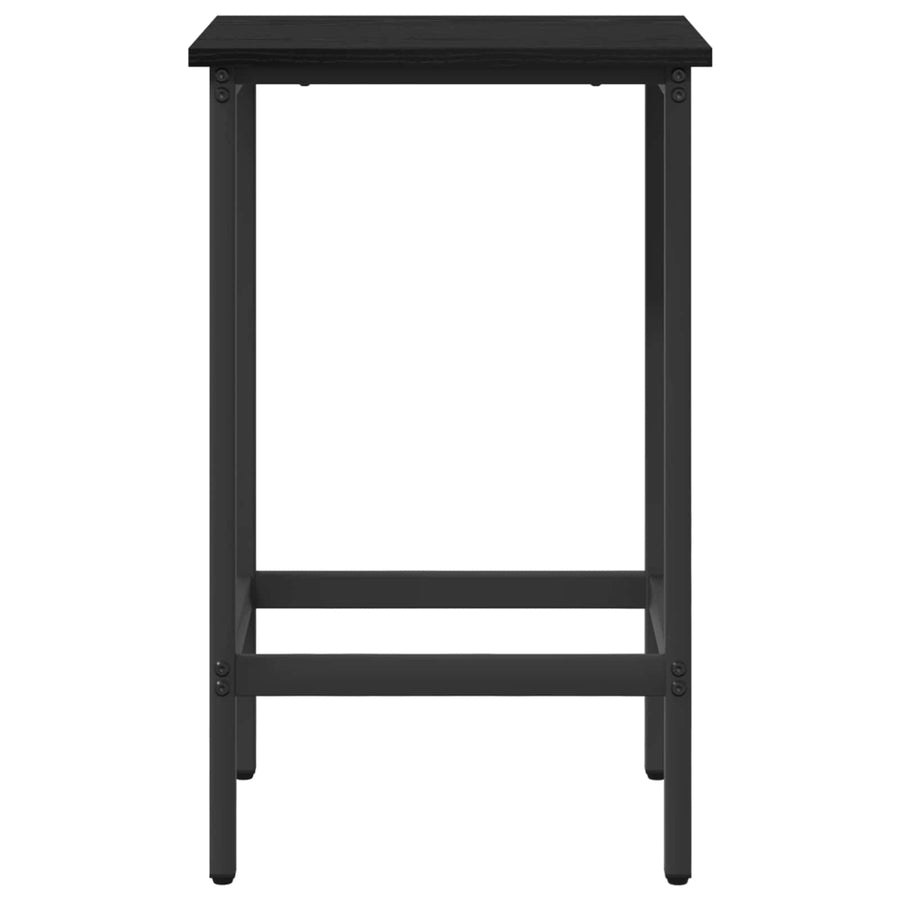 Barkruk Zwart eiken 40 x 32 x 74 cm Bewerkt hout