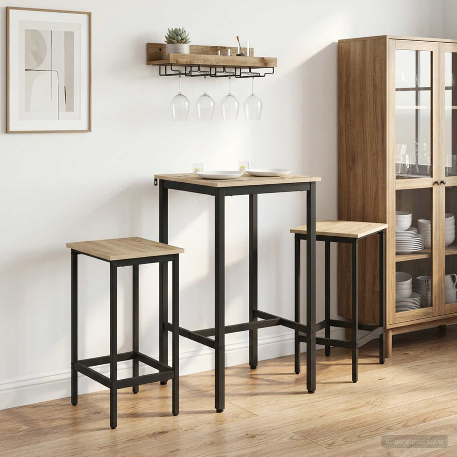 Barkruk 2 st Sonoma Eiken 40 x 32 x 74 cm Bewerkt hout