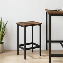 Barkruk Gerookt eiken 40 x 32 x 74 cm Bewerkt hout