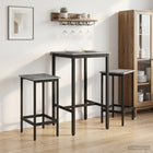 Barkruk 2 stuks Grijs Sonoma 40x32x74 cm