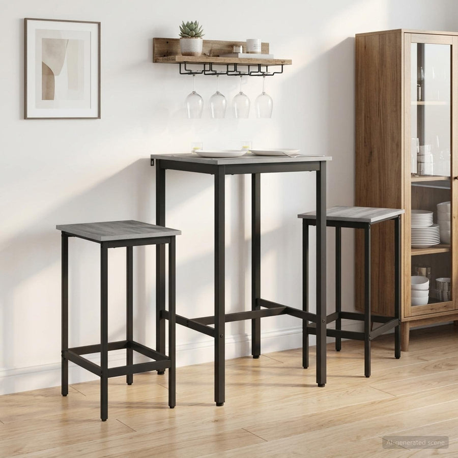 Barkruk 2 st Grijs Sonoma 40 x 32 x 74 cm Bewerkt hout