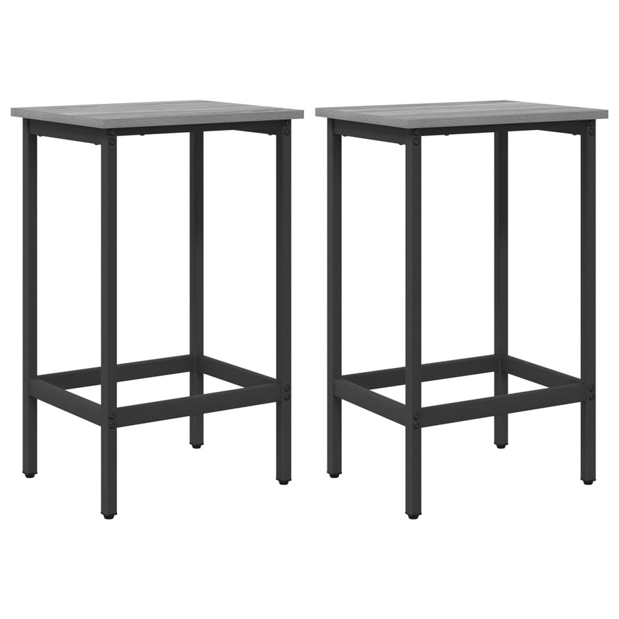 Barkruk 2 st Grijs Sonoma 40 x 32 x 74 cm Bewerkt hout
