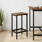Barkruk oud hout 40x32x74 cm
