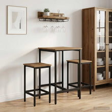 Barkruk 2 st Artisanaal eiken 40 x 32 x 74 cm Bewerkt hout