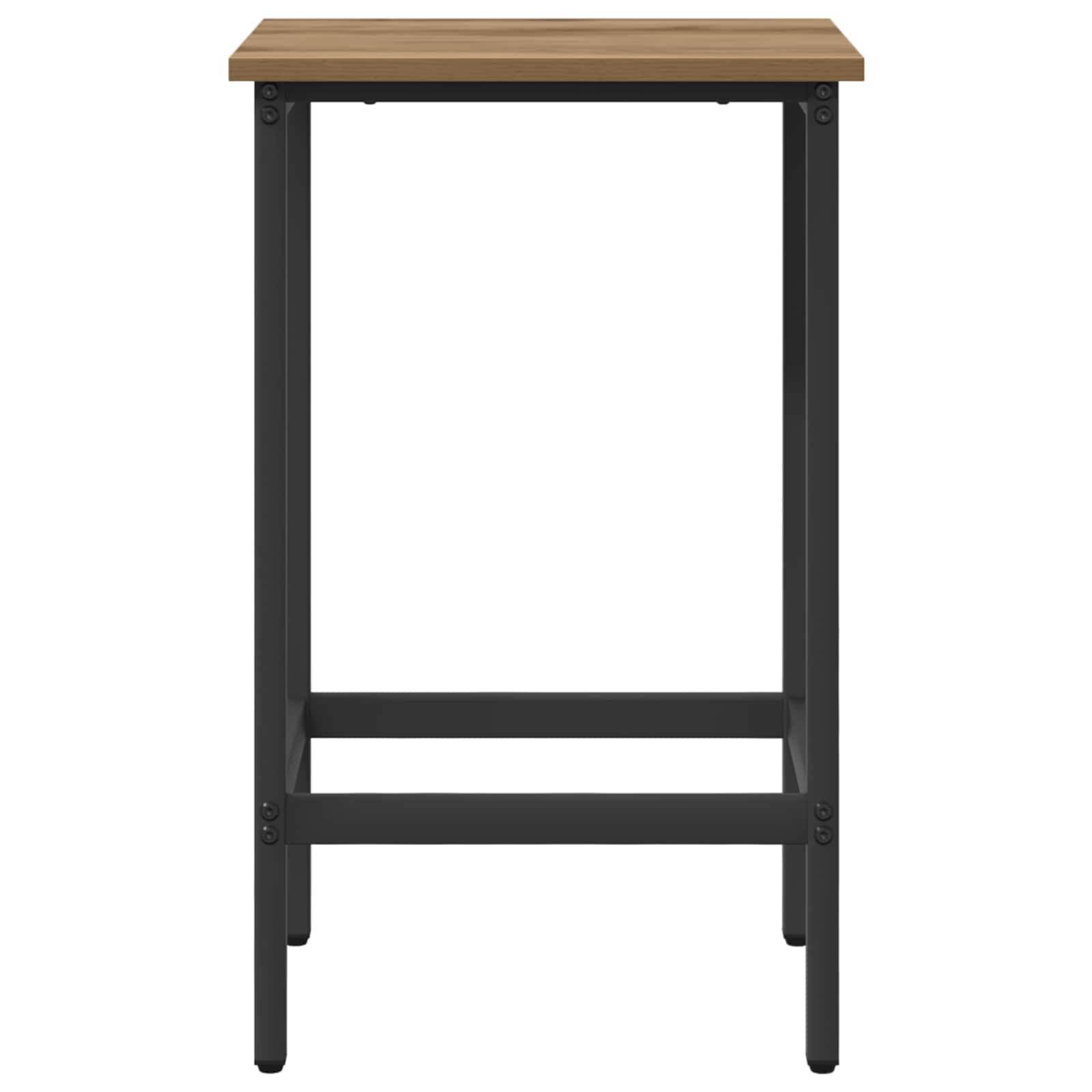 Barkruk 2 st Artisanaal eiken 40 x 32 x 74 cm Bewerkt hout