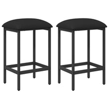 Barkruk 2 st Zwart 40 x 32 x 64 cm Bewerkt hout