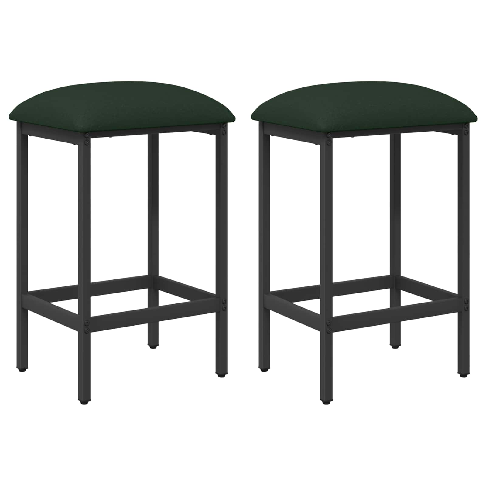 Barkruk 2 st Donkergroen 40 x 32 x 64 cm Bewerkt hout