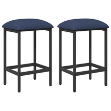 Barkruk 2 st Blauw 40 x 32 x 64 cm Bewerkt hout